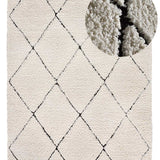 Scandinavian style shaggy rug Atesa 80260 Cream