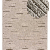 Scandinavian style shaggy rug Atesa 80366 Cream