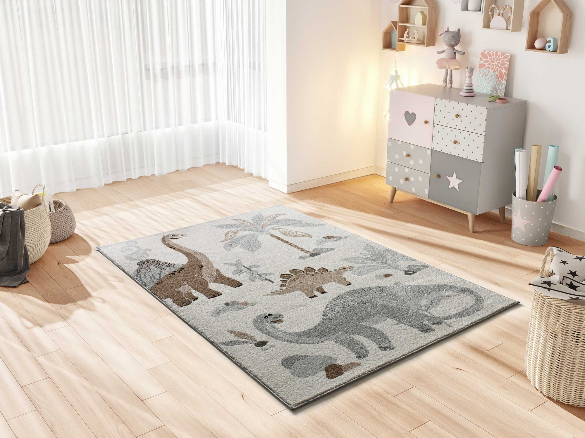 Atticgo Alfombra infantil Beats 40254 Blanco ambiente