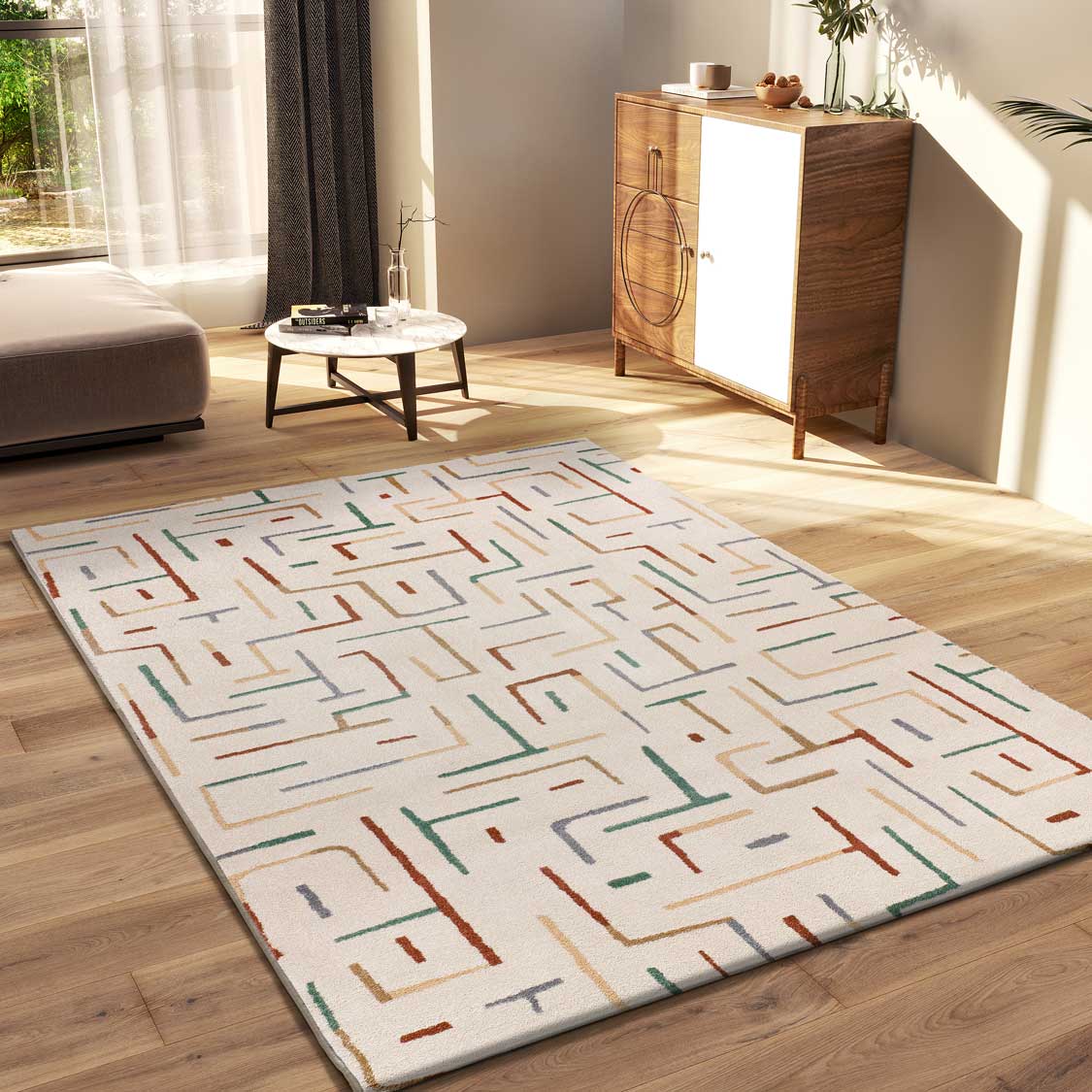 Atticgo Alfombra Moderna Beruti 12925 Multicolor Alfombra salón