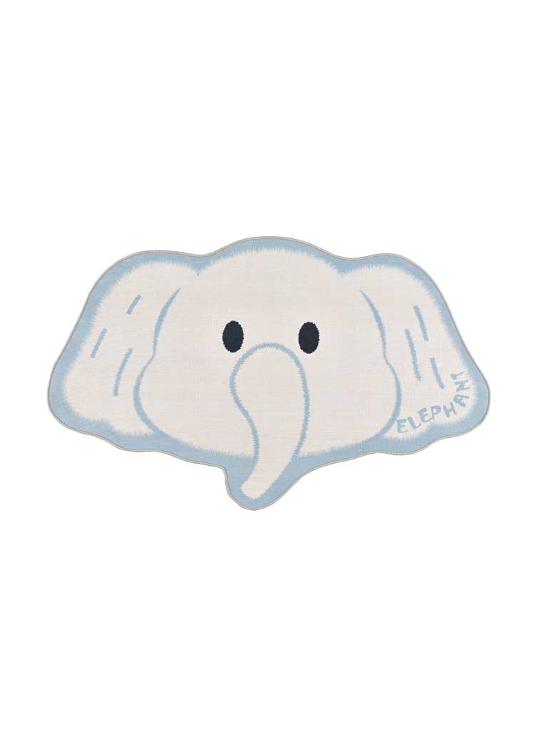 Atticgo Alfombra infantil lavable elefante Candy 22036 blanco