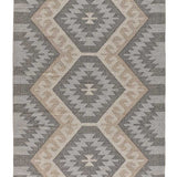 Alfombra kilim con flecos Chandia 1076 Gris