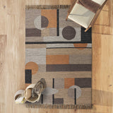 Tappeto kilim Chandia con frange Multicolor 1120