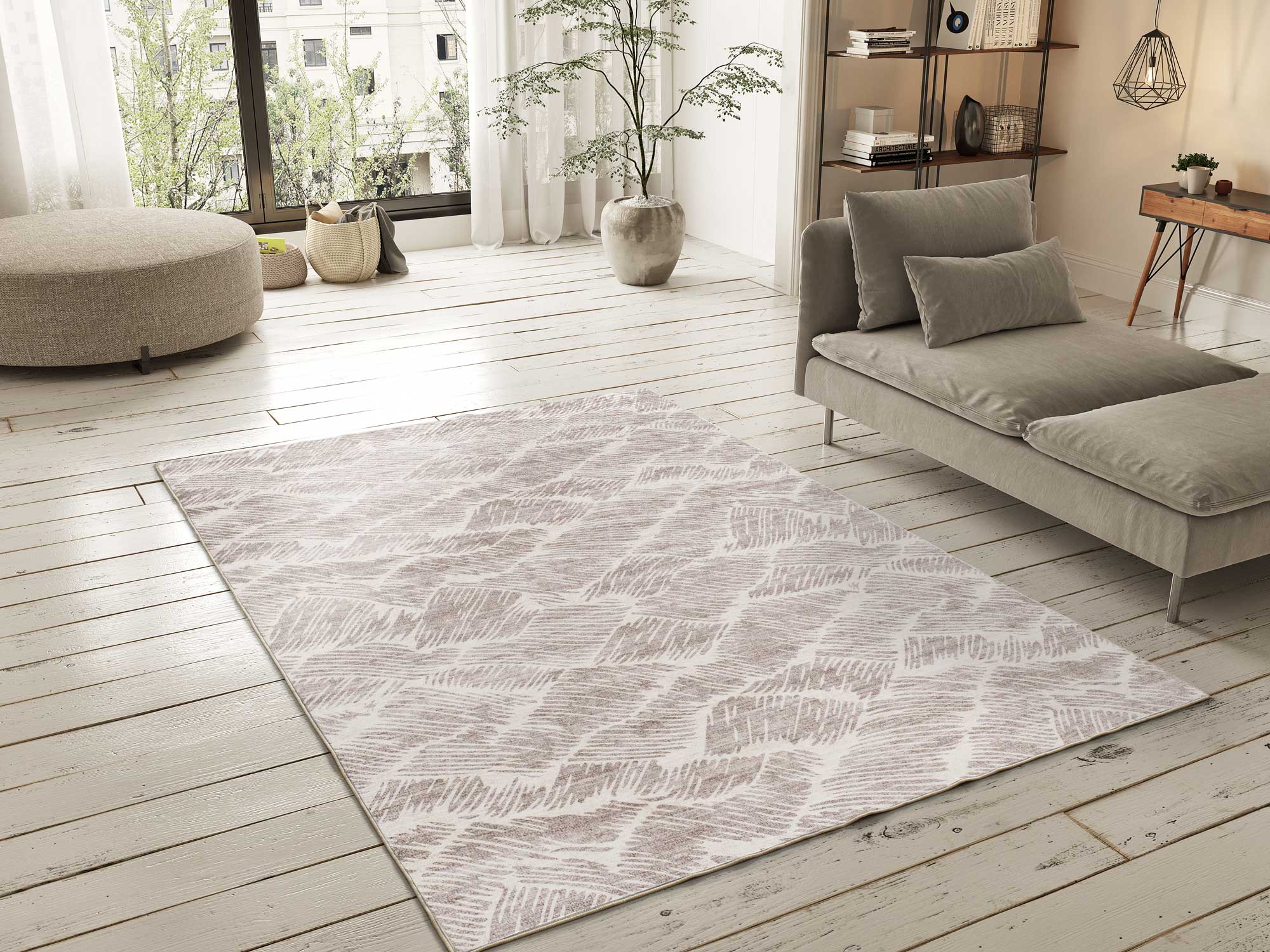 Atticgo | Alfombra minimalista CLASS 19151 Tonos Beige Ambiente