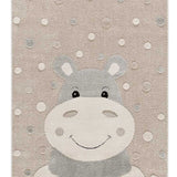 Clown Hippopotamus children's rug Clown 2345 stone colour