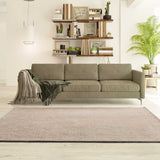 Washable Plain Microfibre Rug Coraline Beige