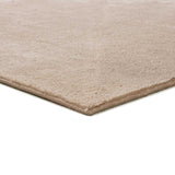 Waschbarer Mikrofaserteppich Coraline Einfarbig Beige