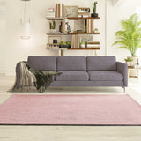 Washable Plain Microfibre Rug Coraline Pink