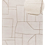 Alfombra diseño étnico en relieve DIENA 40406 Blanco