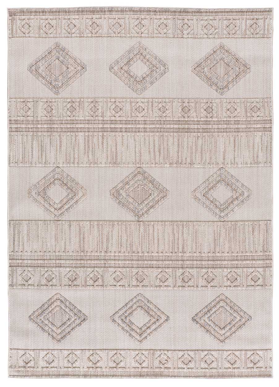 Atticgo Alfombra con relieve de estilo étnico ELEMENT 8921 Beige