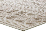 Atticgo Alfombra étnica con relieve ELEMENT 8937 Beige esquina