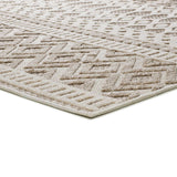 Atticgo Alfombra étnica con relieve ELEMENT 8937 Beige esquina