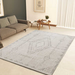 Atticgo Alfombra con relieve de estilo étnico ELEMENT 9166 Beige ambiente