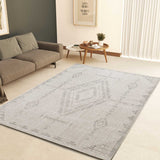 Atticgo Alfombra con relieve de estilo étnico ELEMENT 9166 Beige ambiente