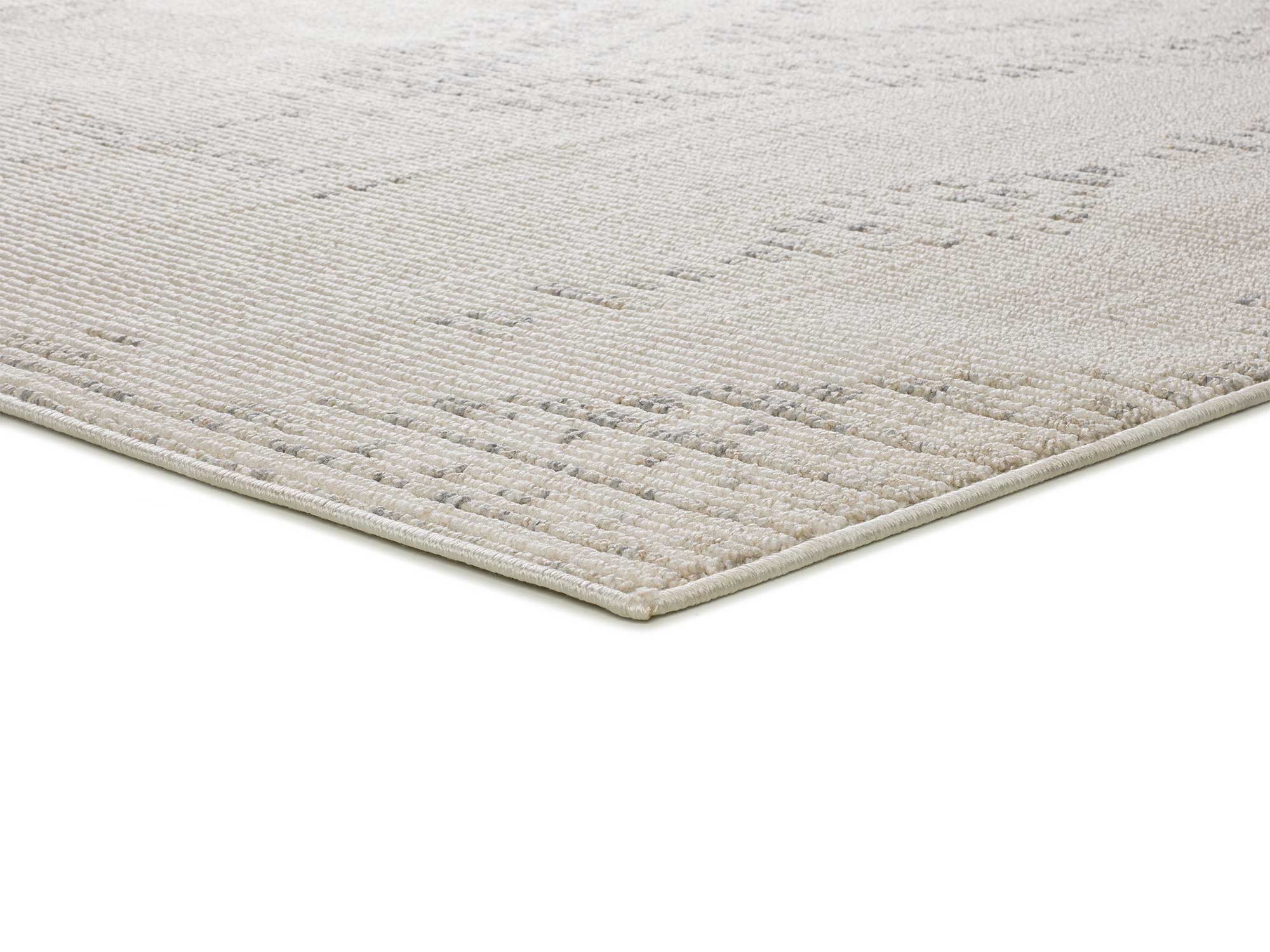 Atticgo Alfombra con relieve de estilo étnico ELEMENT 9166 Beige esquina