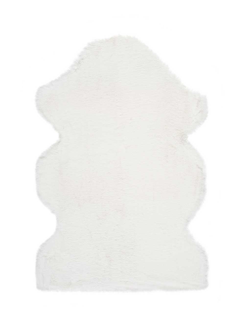 Washable rug Fox Plain White