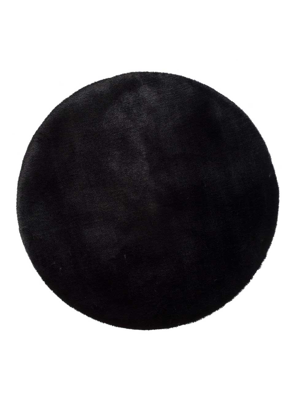 Washable rug Fox Plain Black