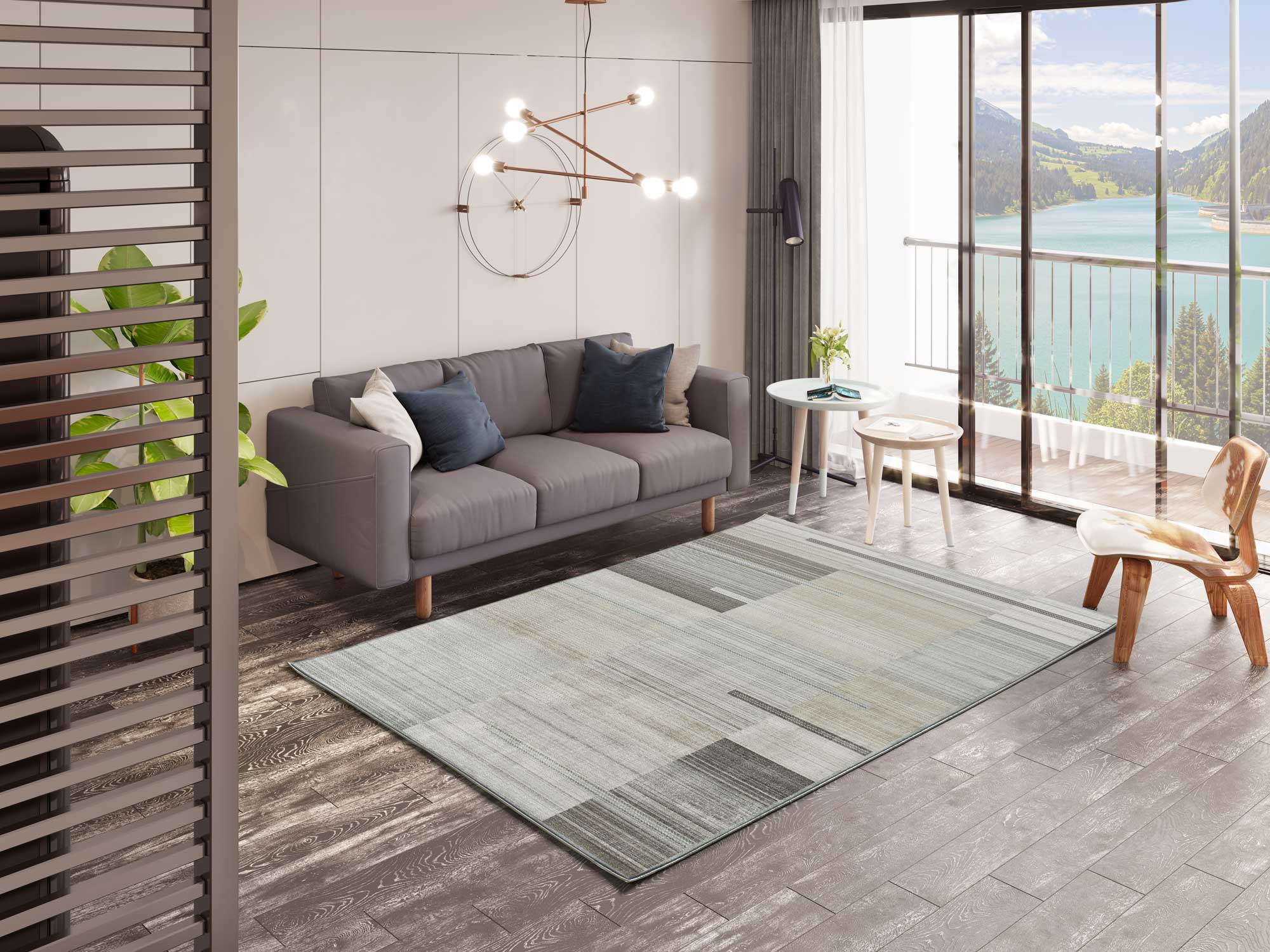 Atticgo Alfombra vintage en viscosa Legacy 634 Beige ambiente