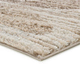 Atticgo Alfombra estilo escandinavo, reciclada y con relieve Lima 3502 Beige esquina