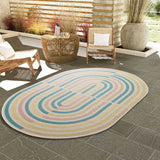 Atticgo Alfombra ovalada de exterior en tonos pastel Manila 17636, 160x230 cm ambiente