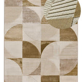 Geometric rug with relief in earth tones Melfi 4509