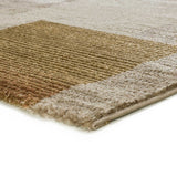 Geometric rug with relief in earth tones Melfi 4510