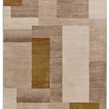 Geometric rug with relief in earth tones Melfi 4510