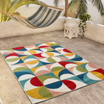 Atticgo Alfombra geométrica con relieve de exterior-interior Mila 23524 Multicolor exterior