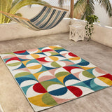 Atticgo Alfombra geométrica con relieve de exterior-interior Mila 23524 Multicolor exterior