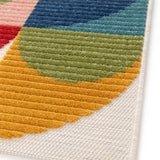 Atticgo Alfombra geométrica con relieve de exterior-interior Mila 23524 Multicolor detalle esquina