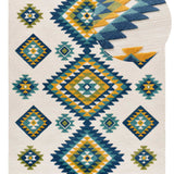 Alfombra étnica con relieve de exterior-interior Mila 23532 Multicolor