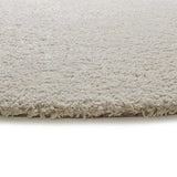 Norge 8507 White Round Shaggy Plain Rug