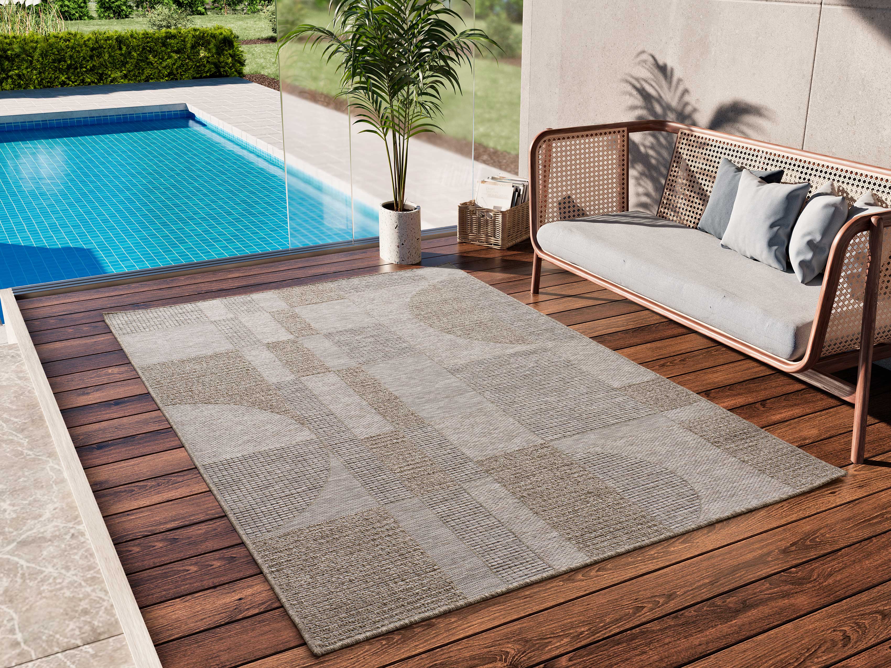 Atticgo Alfombra de exterior Oria 606 Natural ambiente