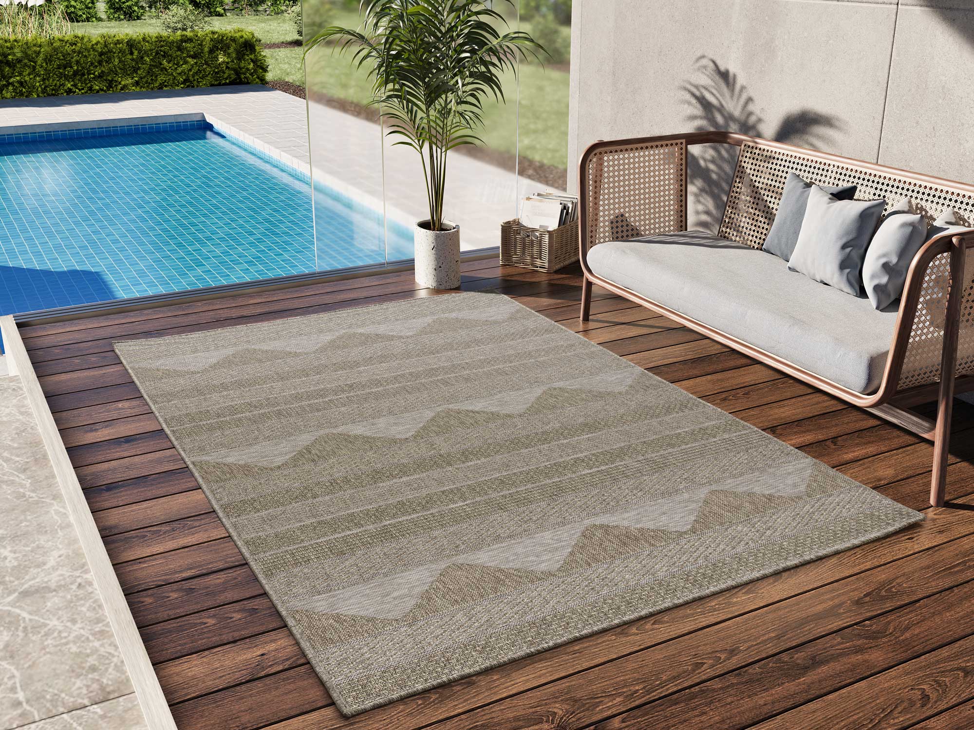 Atticgo Alfombra de exterior Oria 8113 Natural ambiente