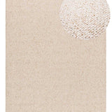 Washable loop weave rug Petra Plain White