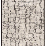 Tapis géométrique noir et blanc Retro 12888