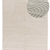 Verona Geometric Embossed Rug 2253 Cream