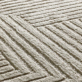 Verona Geometric Embossed Rug 2253 Cream