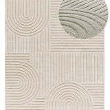 Verona Geometric Embossed Rug 2293 Cream