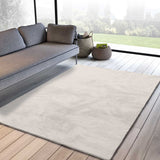 Atticgo Alfombra lavable Xiana Liso Blanco ambiente