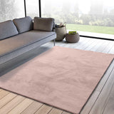 Atticgo Alfombra lavable Xiana Liso Rosa ambiente