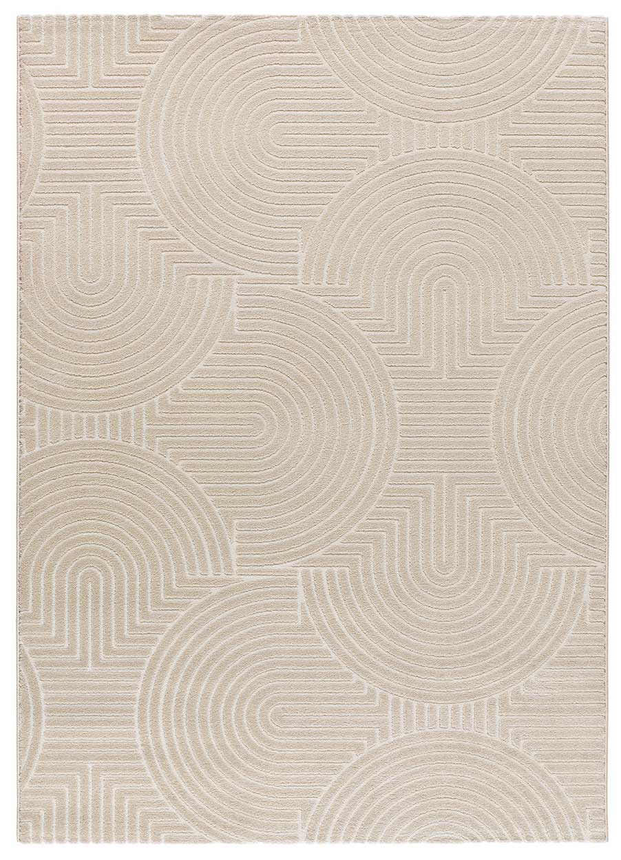 Atticgo Alfombra de estilo escandinavo con relieve Zen 12754 Blanco