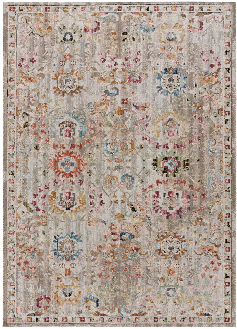 Atticgo Alfombra de exterior estilo vintage Fancy 1021 Multi