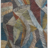 Atticgo Alfombra geométrica con hojas Koby 22869 Multicolor