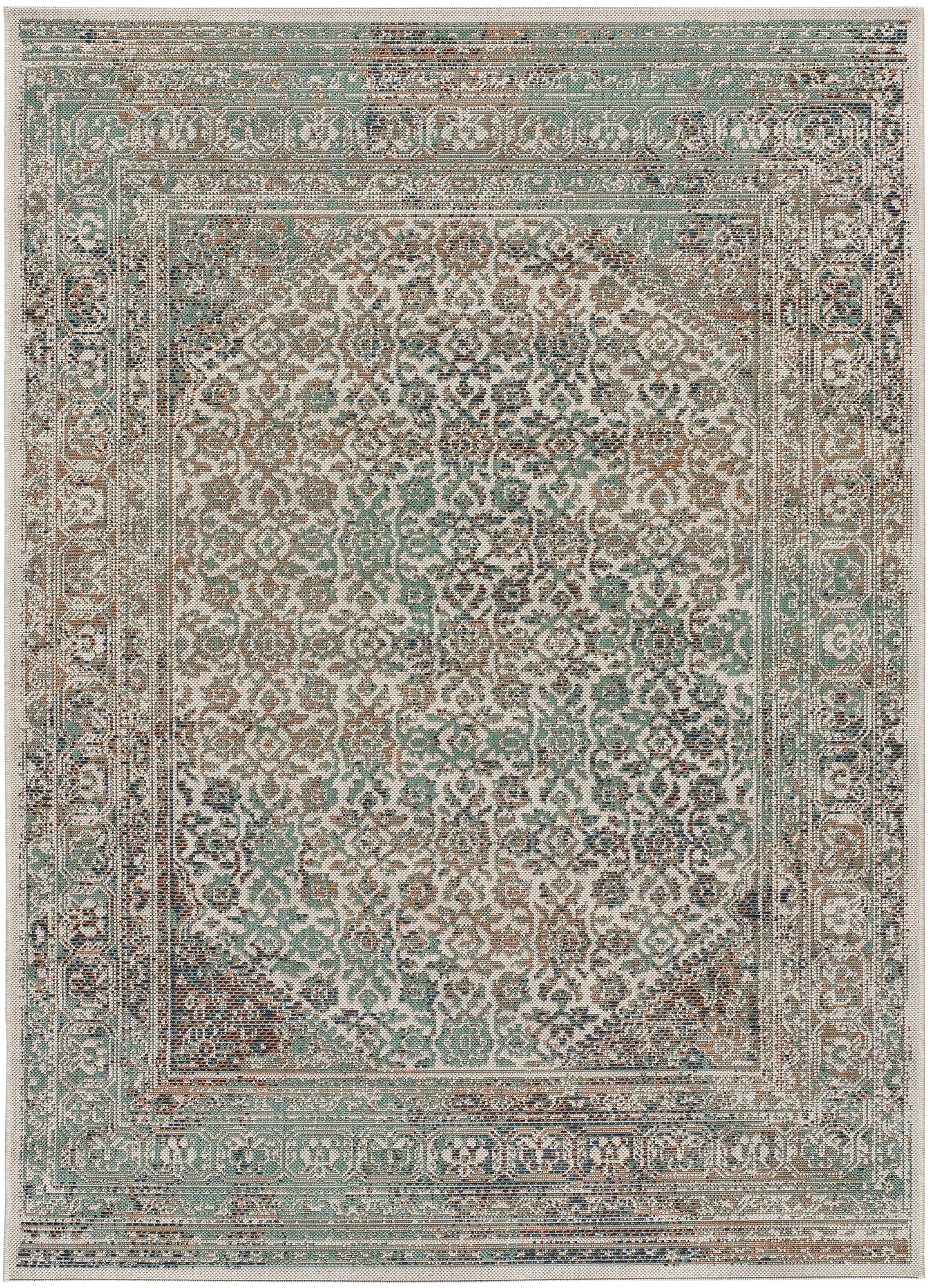 Atticgo Alfombra vintage Indoor-Outdoor Lucca 101 Multicolor