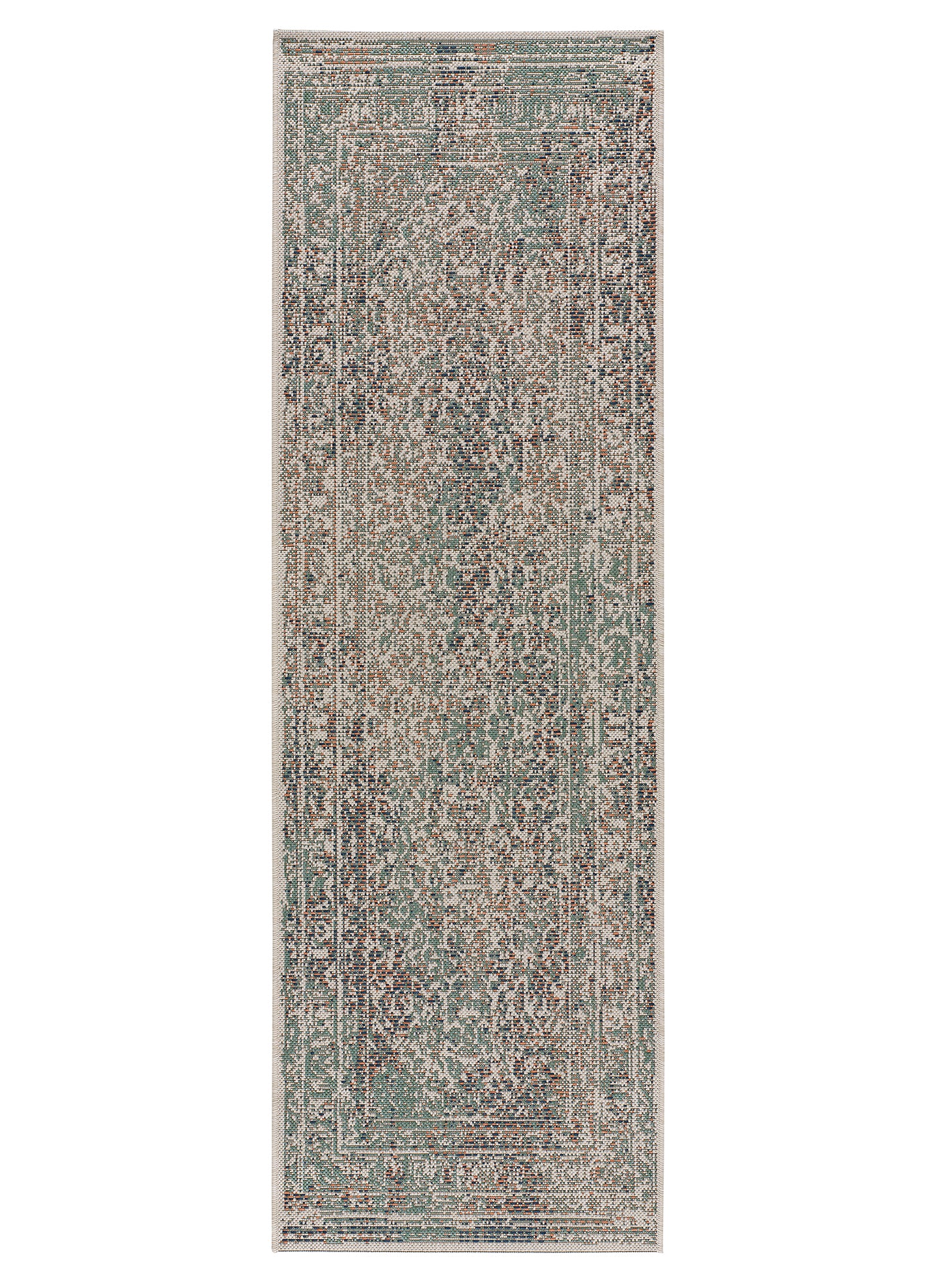 Atticgo Alfombra de exterior vintage Lucca 101 Multicolor 65x200cm