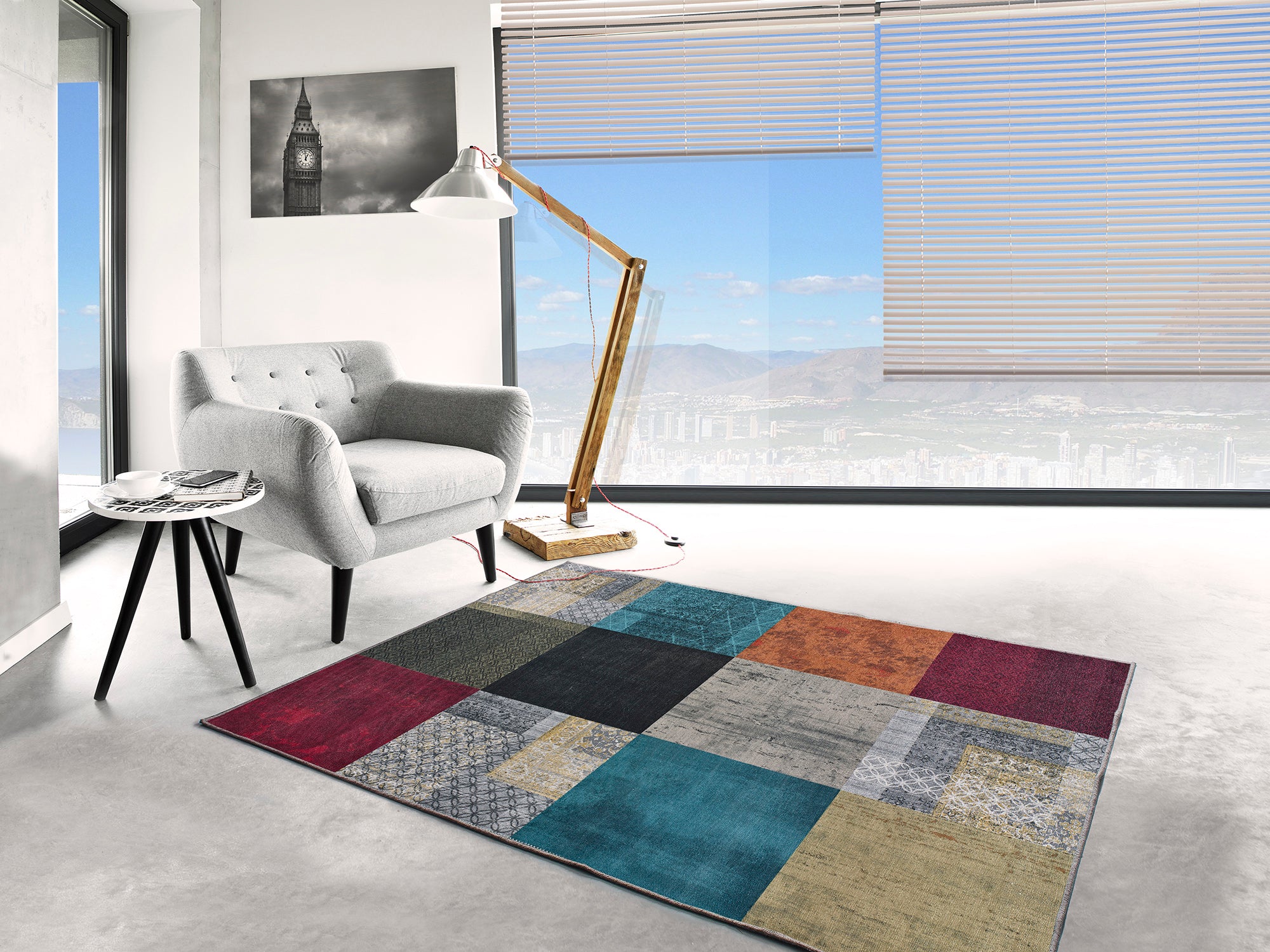 Atticgo Alfombra vintage Neila 1300 Multicolor ambiente